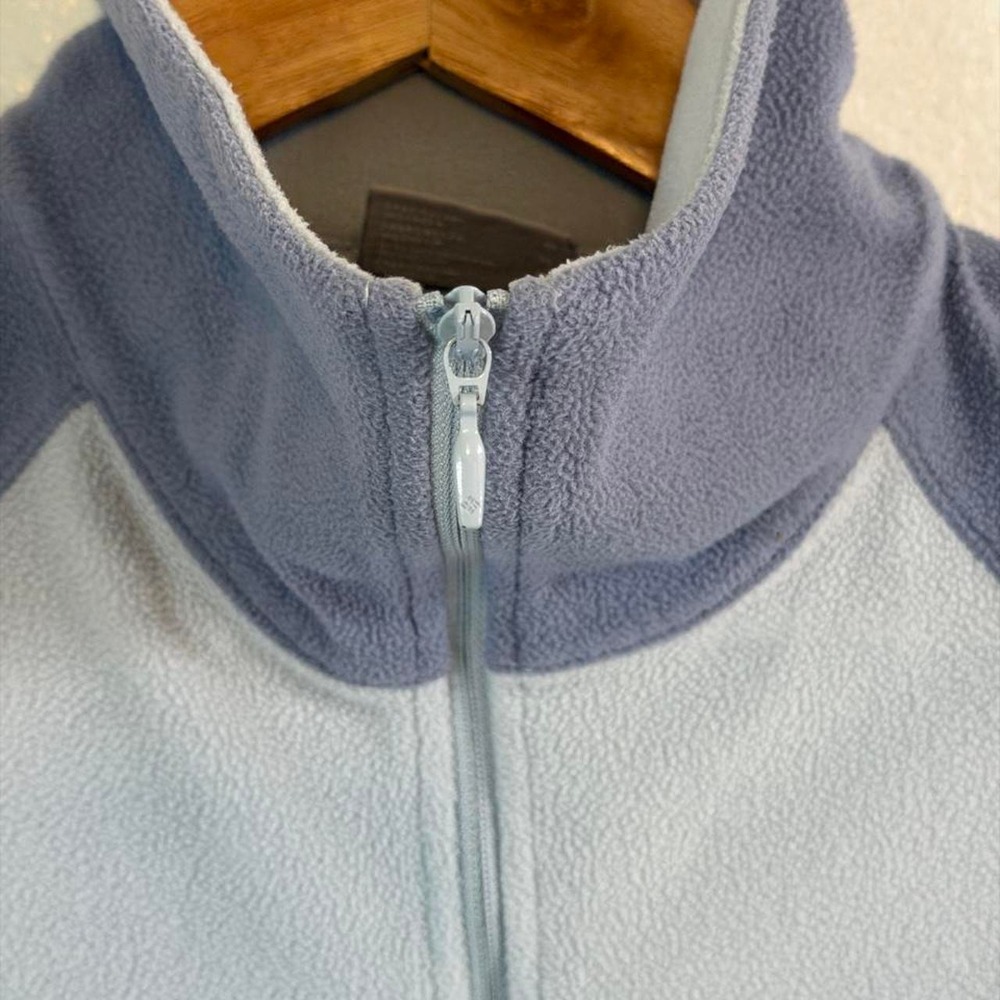 Columbia Colorblock Fleece 1/4 Zip Sweater Artic Air Blue Women's Sz M Gorpcore - Picture 2 of 8